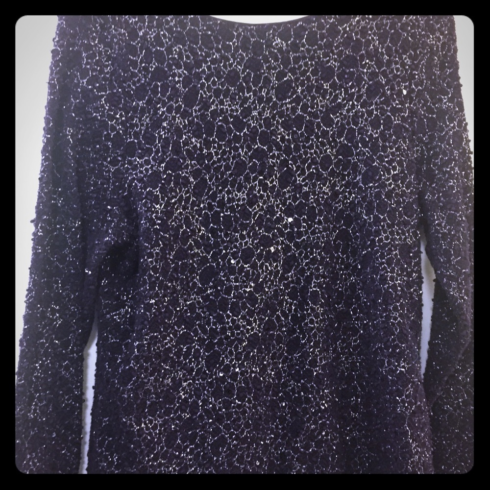 Purple/silver sweater